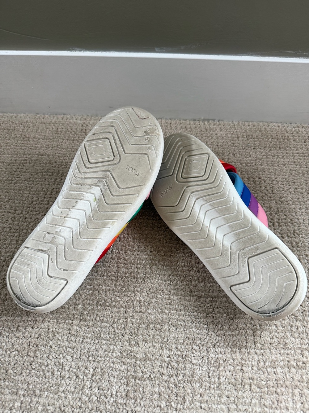 TOMS Alpargata Mallow Crossover Rainbow Platform Slide Sandals Women’s 10 - Picture 5 of 7